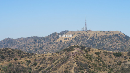 The famous but underwhelming Hollywood sign from the Griffith Observatory