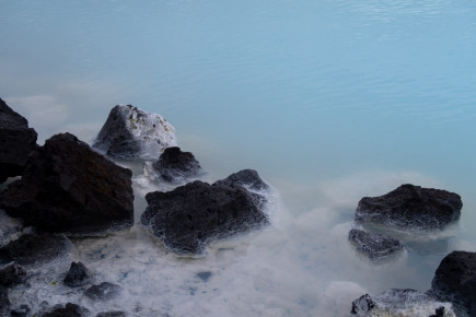 Blue Lagoon's water is naturally milky blue due to its mineral content
