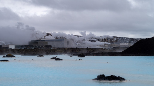 A geothermal plant at Blue Lagoon