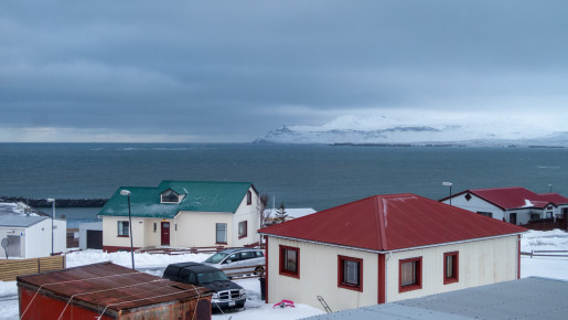 The view from the BnB in Ólafsvík