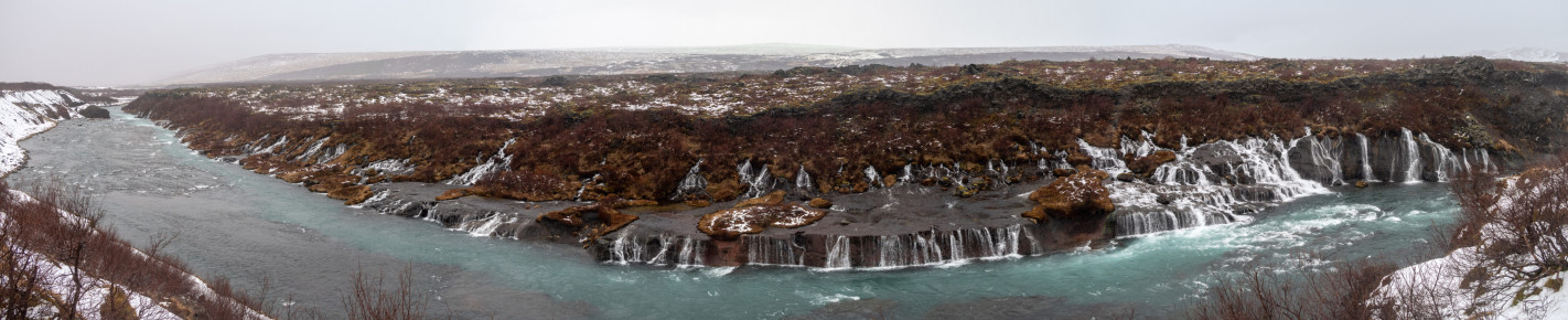 Hraunfossar, or Lava Waterfalls